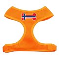 Unconditional Love Bone Flag Norway Screen Print Soft Mesh Harness Orange Medium UN819508